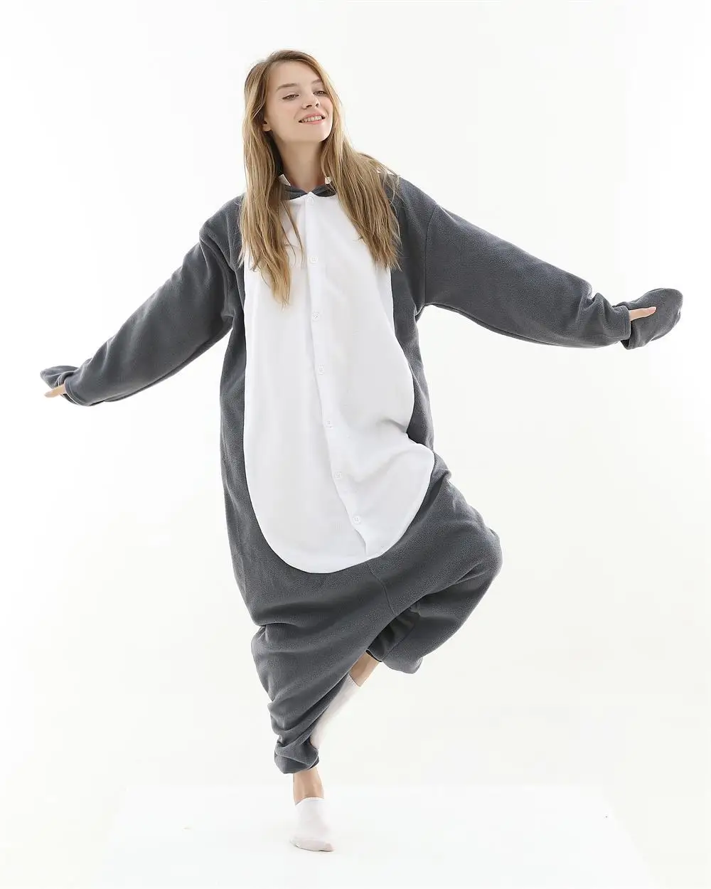 Kigurumi/Пижама для взрослых; костюм для косплея; серая акула; Onesie Lemur; одежда для сна; домашняя одежда; Пижама унисекс; праздничная одежда для женщин и мужчин