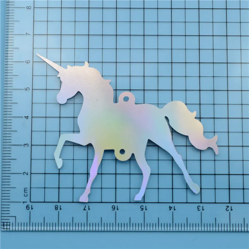 

500 г/лот Holo 40*70 мм большой единорог форма, Сыпучие блёстки diy уровень ручной работы для выступлений одежда Швейные аксессуары