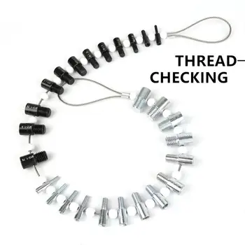 

Thread Tester Bolt Nut Screw Thread Checking Checker Inspection Tool (Inch And Metric) 6-32 1/2-20 M12-1.75 M4-0.7