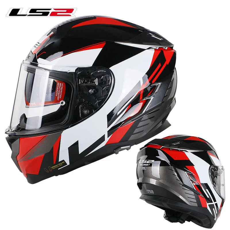 LS2 FF327 Полнолицевой шлем из углеродного волокна и fiberg super run мотоциклетный шлем для мужчин локомотив гоночный автомобиль козырек - Цвет: fiberglass red