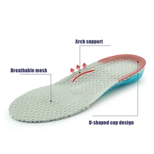 1 пара для мужчин и женщин дышащие спортивные стельки эластичные тренировочные мягкие стельки YS-BUY