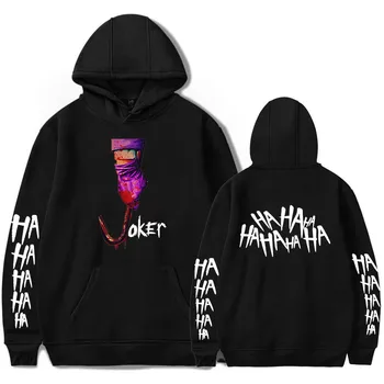 

HAHA Joker Funny Hoodie Halloween Crazy Smile Pullover Sweatshirt Fashion Streetwear Hoodies Sweatshirts Cool Unisex Jacket Coat