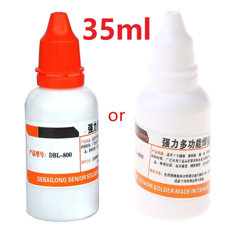 20ml 50ml Powerful Rosin Soldering Agent No-clean Flux Stainless Steel White Plate Iron 18650 Battery Welding Water Liquid Flux copper welding rod Welding & Soldering Supplies