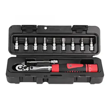 

1/4in Bicycle Manual Ratchet Torsion Wrench Set 2-24NM Repair Tool Kit Stainless steel Ratchet Wrench New