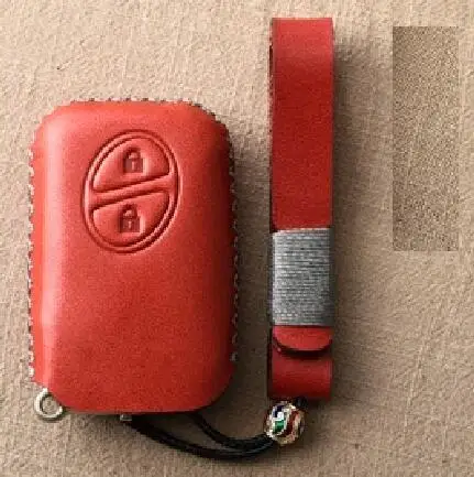 2Button red Натуральная кожа дистанционного ключа автомобиля чехол для Lexus CT200H GX400 GX460 IS250 IS300C RX270 ES240 ES350 LS460 GS300 450h 460h - Название цвета: 2Button red