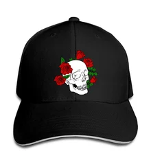 Мужская бейсбольная кепка с черепом и розовым черепом с логотипом розы, Женская Бейсболка