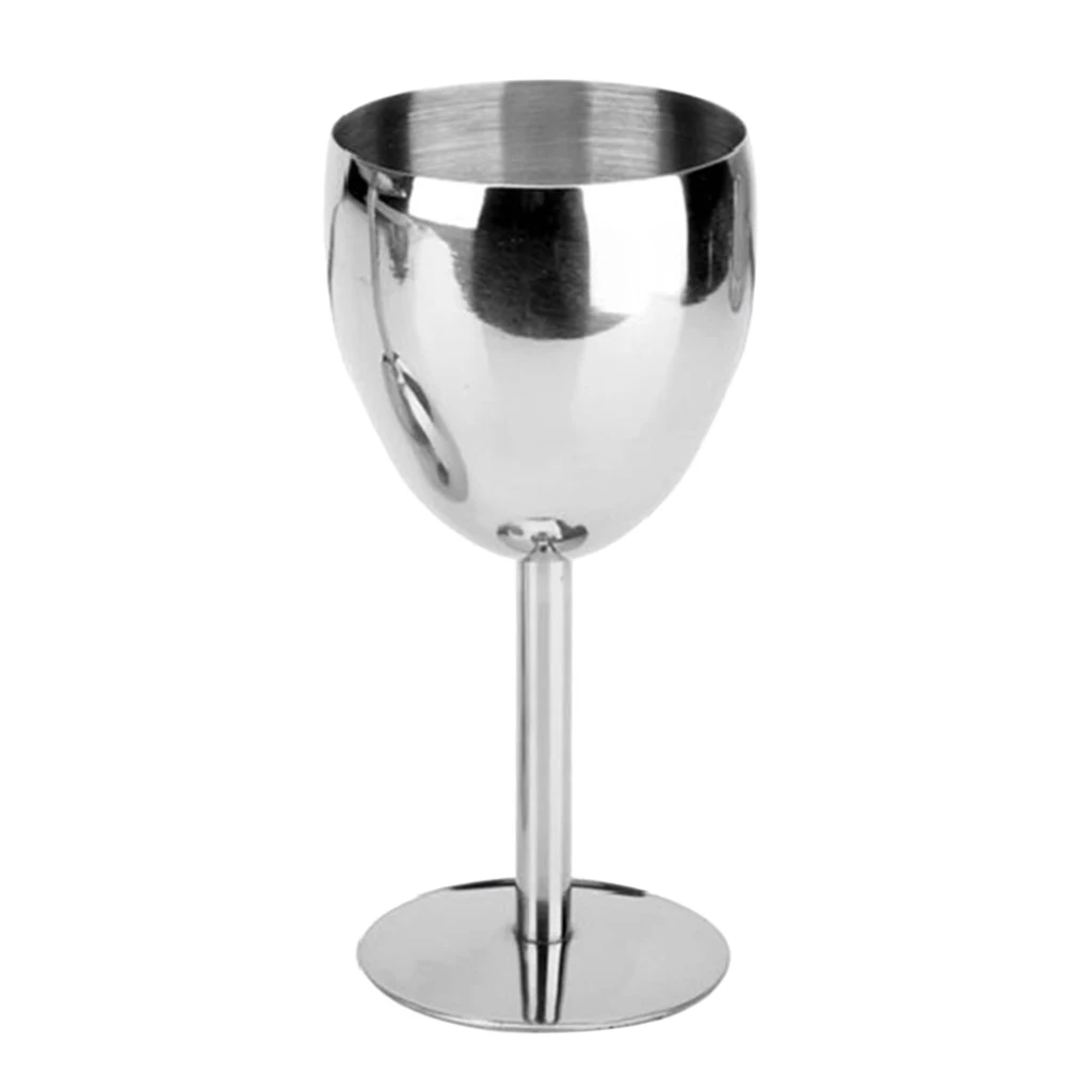 Wine Glass Goblets 14.5cm Stainless Steel Bar Patio Spa Barware Drink Cup Great for picnic, dinner, party