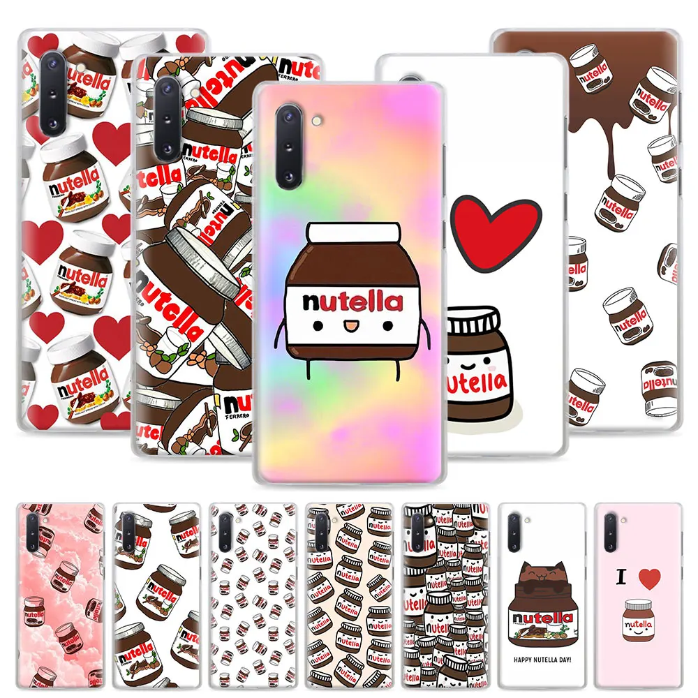

Kawaii nutella Coque Hard Case for Samsung Galaxy Note 8 9 10 Note 10 Plus 5G S10E S10 Plus A10 A30 A40 A70 Cover
