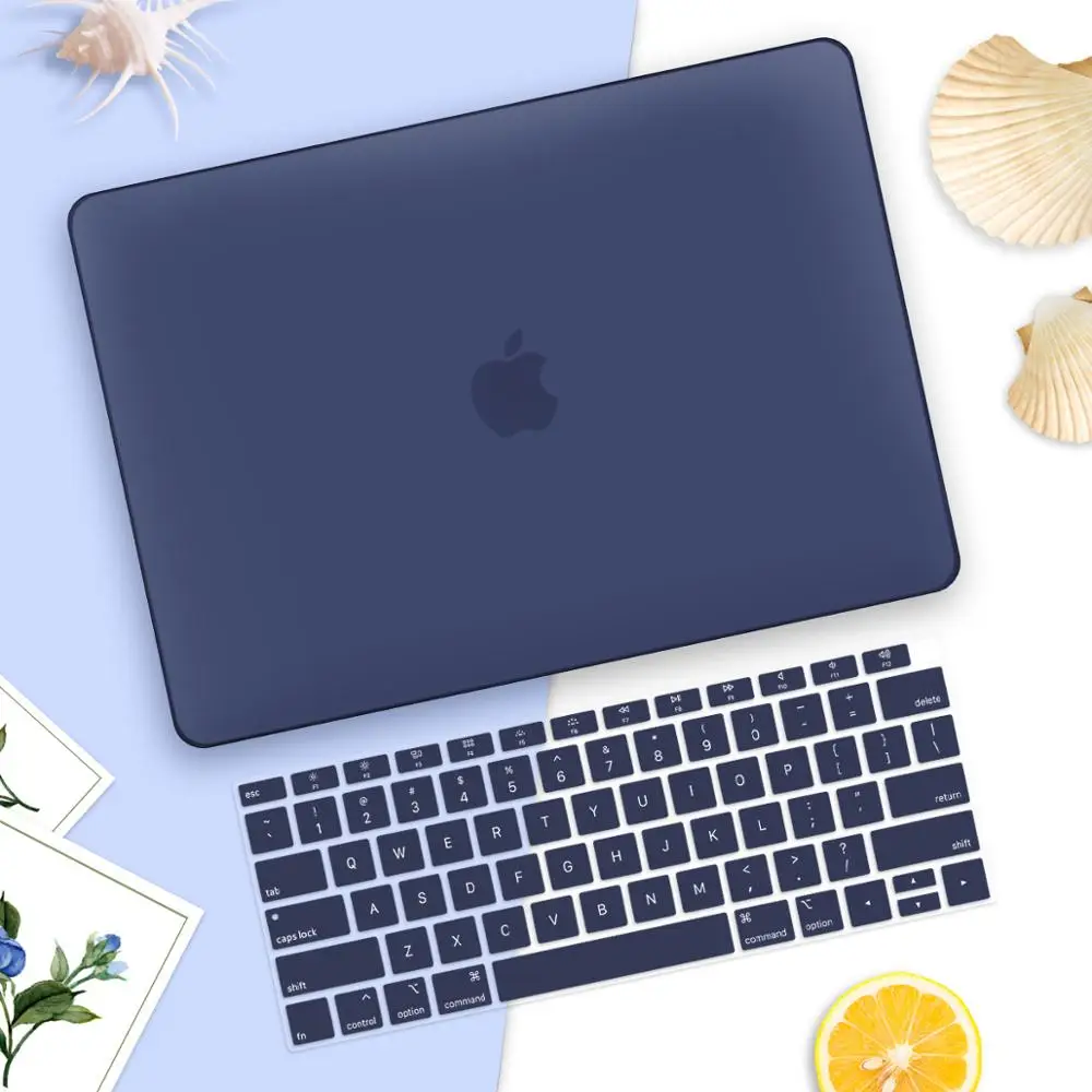 Цветной чехол для Macbook Air 13 Touch ID A1932 retina Pro 13 1" Touch bar A2159 A1989 A1990 A1708+ чехол для клавиатуры - Цвет: Navy blue