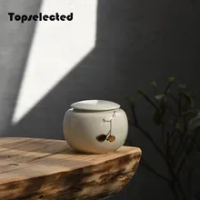 Фарфоровая коробка для хранения чая в виде осеннего листа