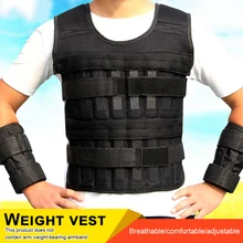 

15kg/35kg Loading Weighted Vest For Boxing Training Workout Fitness Equipment Adjustable Waistcoat Jacket Sand Clothing