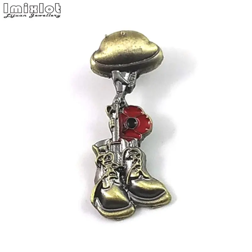 Retro Veteran Helmet Brooch EX-Soldier Boot Collar Pin Men's Jackets Backpack Badge High Quality Enamel Metal Jewelry | Украшения и