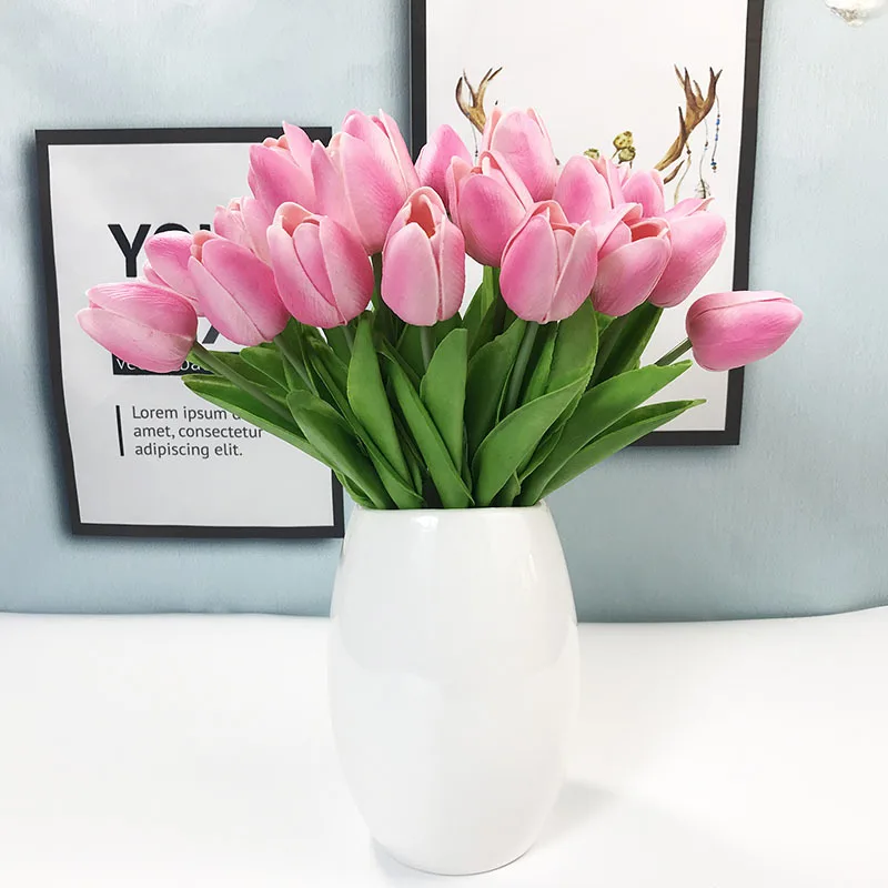 1 шт. искусственные тюльпаны красивые настоящие на ощупь искусственные декоративные искусственные цветы букет невесты декоративные цветы для дома и свадьбы
