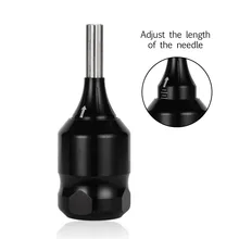 Черная регулируемая круглая ручка для татуировки, тяжелая трубка, машина для татуировки, пистолет, часть, ручка с автоматическим замком, профессиональная поставка для мощных художников