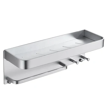 

SHGO HOT-Bathroom Shelf Bathroom Shelves Shower Storage Rack Wall Mounted Towel Rack Decorative Baskets Shampoo Shelf