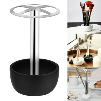

Economical Toothbrush Holder Stainless Steel Resin Stand Makeup Brush Storages Rack for Home ds99