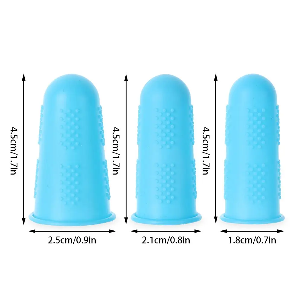 5Pcs Rubber Finger Tips Silicone Finger Cover Pads for Quilting Embroidery  Knitting Finger Protectors Sewing Thimble Supplies