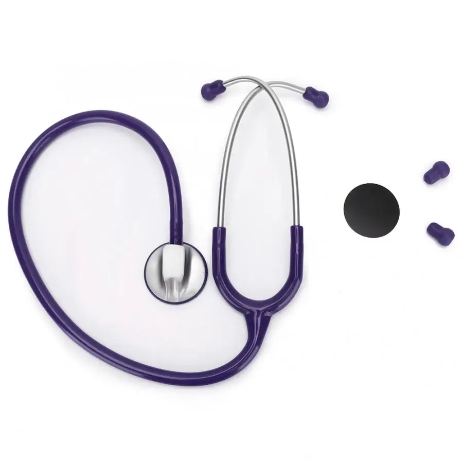 Purple Профессиональный стетоскоп с односторонней головкой из цинкового сплава для обнаружения сердца и легких эхоскоп инструмент для здравоохранения медицинские инструменты - Цвет: Purple