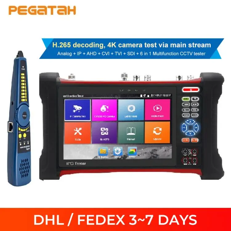 

7inch 4K Monitor cctv tester Pc monitor ipc tester monitor for Cctv camera poe tester ip camera tester video camera tester