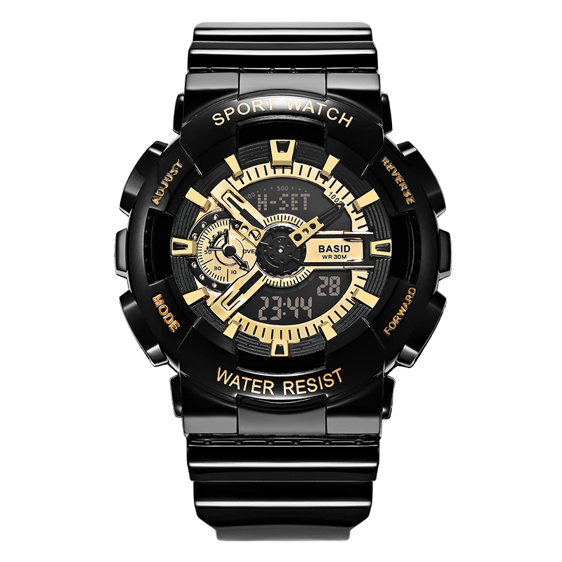 BASID One Piece Men's Sports Watch Waterproof Top Brand Luxury Wristwatches Gifts G Style Digital Clocks Shock Gentleman Fashion 