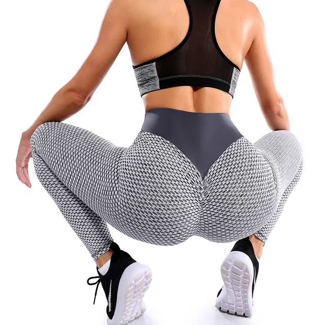 High Waist Yoga Pants Women's Ruched Butt Lifting Tummy Control Stretchy Workout  Leggings Sport Women Fitness Booty Tights - Yoga Pants - AliExpress