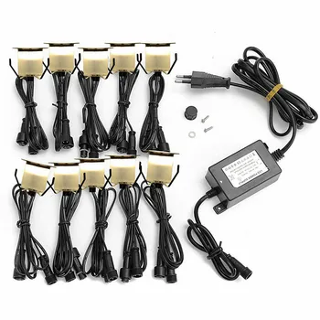 

10PCS LED Deck Light Outdoor IP67 Waterproof Stainless Steel Recessed Underground Buried lamp LED Floor Patio Light DC12V