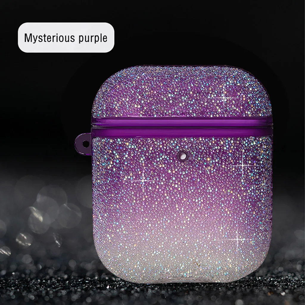 Шикарные роскошные бриллианты милый защитный чехол для airpods# BO - Цвет: D