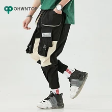 Fashion Streetwear Sweatpants Men Jogger Elastic Waist Ankle-length Pants Fashion Autumn Mens Joggers Casual Cargo Pants Men