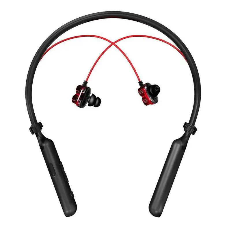 11 спортивные Bluetooth беспроводные наушники двойной стерео Бас IPX5 в ухо водонепроницаемый воротник гарнитура с микрофоном для IPhone HUAWEI