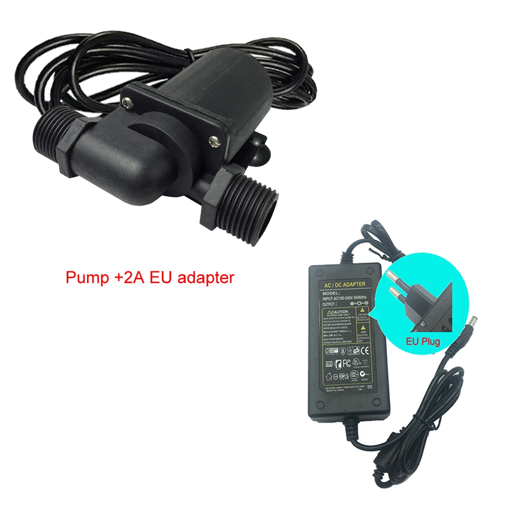 pump n 2A EU adapter SR800D Micro USB Бесщеточный насос 12V Mute погружной водяной насос 24V морской Велоспорт 600-1150L/ч воды-Прохладный 3,5-7 м - Напряжение: pump n 2A EU adapter
