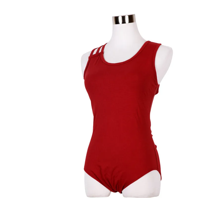 Red Гимнастический unitards хлопковый Купальник для танцев трико для взрослых боди ginnastica bambina сексуальные колготки балетные трико womanXC-2540 - Цвет: Red