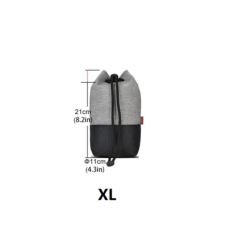 XL Сумка на шнурке для камеры, нейлоновый чехол для объектива, водостойкая Защитная сумка для объектива, набор, чехол для объектива s для Canon/sony/Nikon - Цвет: XL