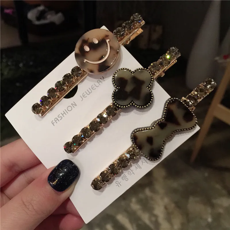 

New 2019 Winter Leopard Bowknot crystal Hair Clip Hairband Bobby Pin Barrette Hairpin Headdress Accessories Beauty Styling Tool