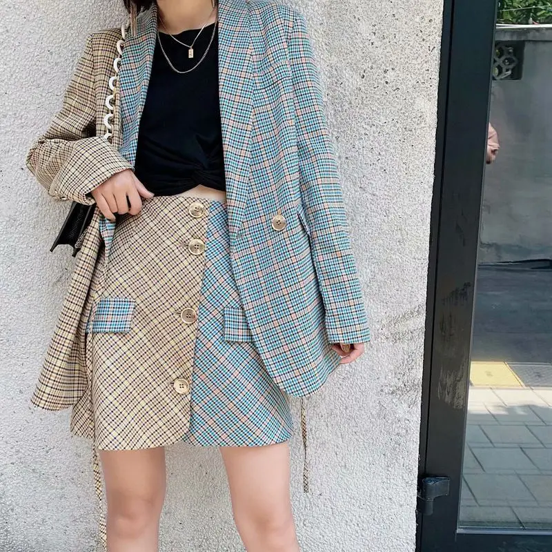 Fashion High-waisted Single Breasted Double Purse-String Pattern Short Skirt WOMEN'S Dress AliExpress