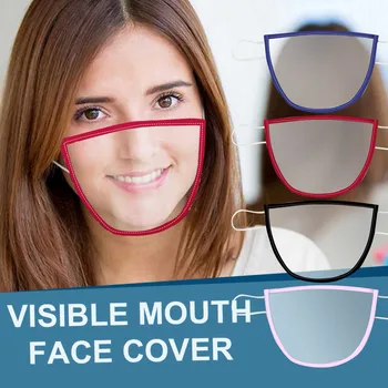 

Adult Mask With Clear Window Visible Expression For The Deaf And Hard Of Hearing Breathable Face Mask Reusable Mouth Caps Cloth