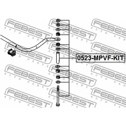 Тяга стабилизатора передняя MAZDA MPV LV 4WD 1990-1999 0523-MPVF