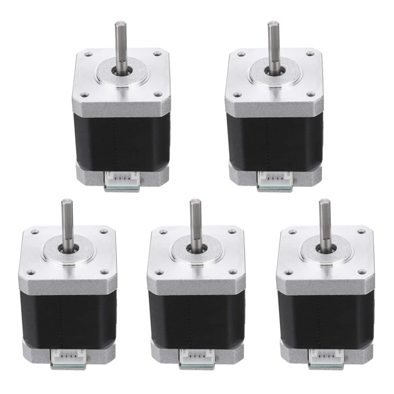  Nema17 Stepper Motor for 3D Printer 5Pcs 4-Lead 48Mm /78Oz-In 1.8A Nema 17 Motor 42BYGH 1.7A (17HS8