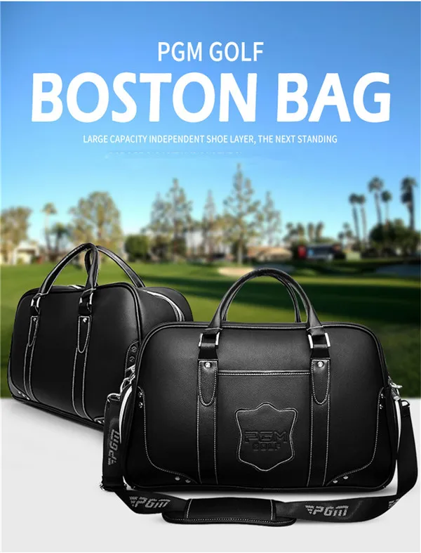 PGM сумка для гольфа Новая Большая вместительная кожаная сумка для одежды для гольфа водонепроницаемая обувь для гольфа сумки двухслойные спортивные сумки YWB021