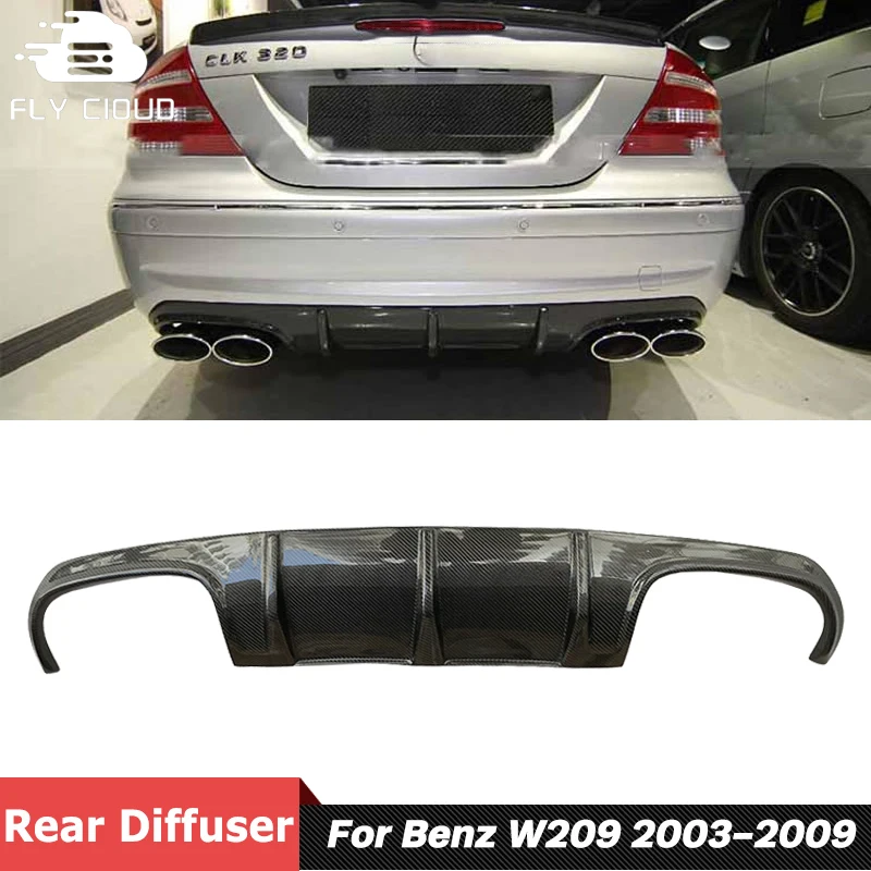 Диффузор для губ из углеродного волокна Mercedes Benz W209 CLK280 CLK500 CLK63 2003-2009 | Автомобили и