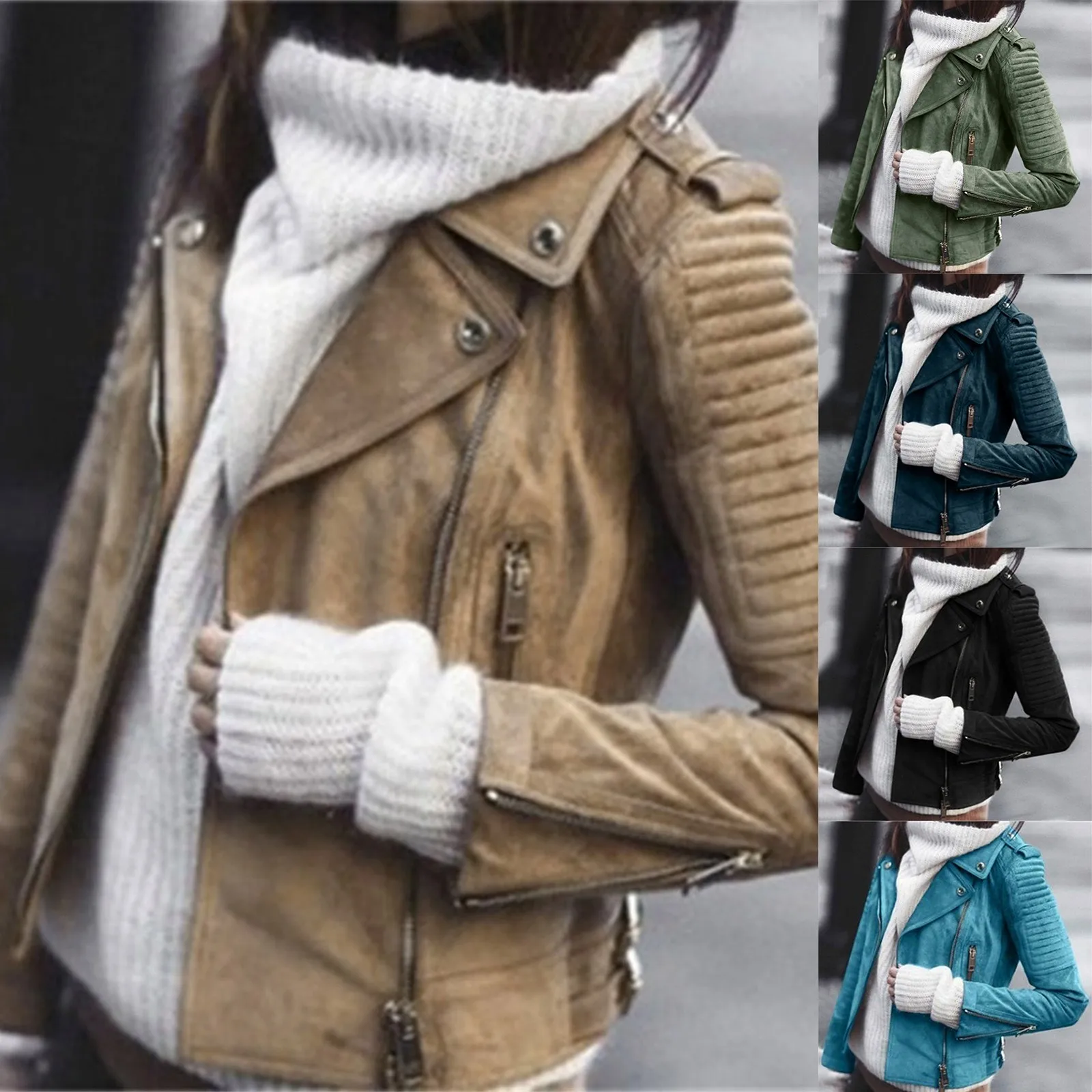 Women Vintage Leather Jacket Zipper Short Motorcycle Coat Retro Jacket Fashion Motorcycle Style Coat Куртка Зимняя Женская 1