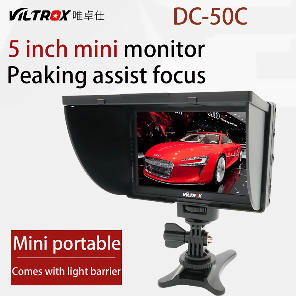 

Viltrox DC-50 clip-on monitor 5 inch wide view angle lcd photo monitor for canon nikon sony dslr camera dv