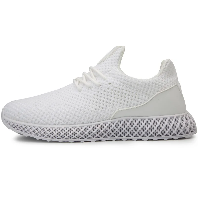 Breathable Running Shoes 45 Fashion Large Size Sports Shoes 46 Comfortable Walking Jogging Casual Shoes 47 48 - Цвет: White