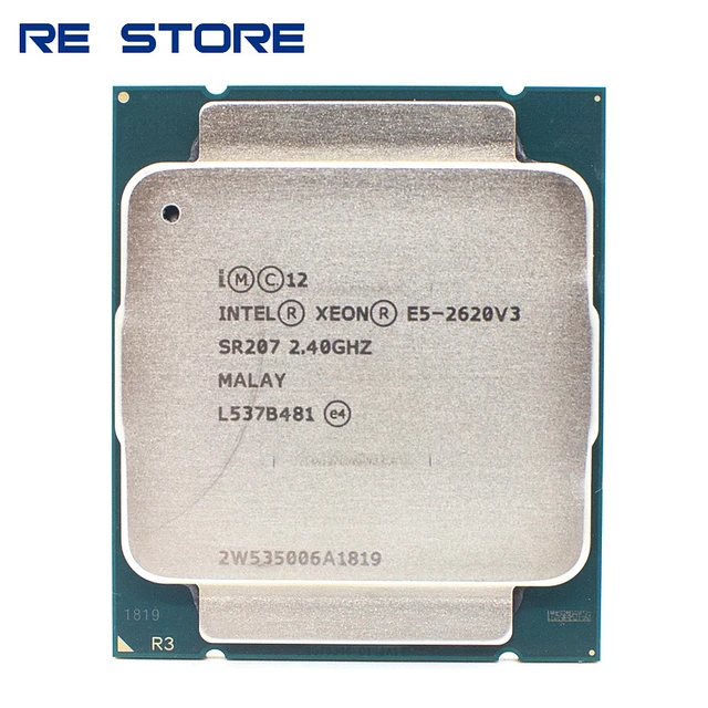 Used Intel Xeon E5  V3 LGA  CPU Processor SR 2.4Ghz 6 Core W  E5 V3 support X motherboard