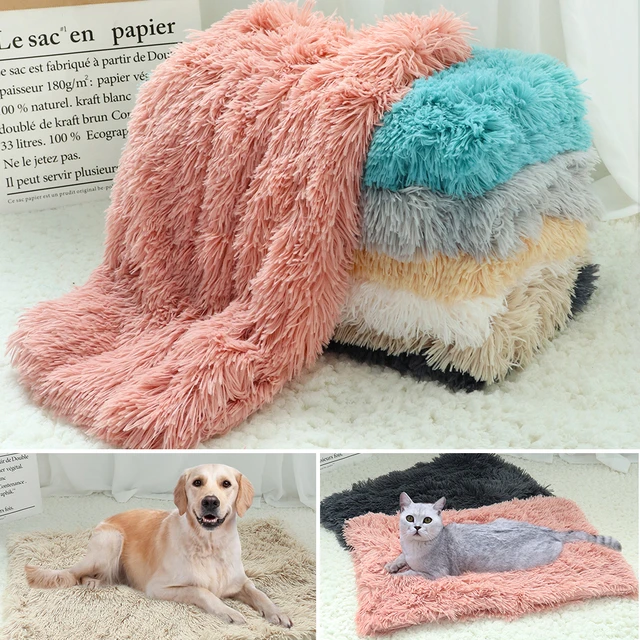 Winter Pet Dog Blanket Warm Soft Cushion Print Flannel Cotton Mattress Cats  Mat Puppy Blanket Bed Pads Dogs Pillow - AliExpress