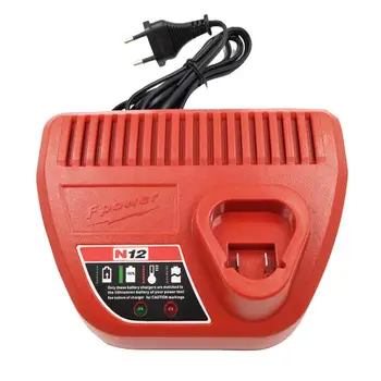 

Newest 3.0A 10.8V 12V Li-Ion Replacement Battery Charger N12 For Milwaukee M12 48-59-2401 48-11-2402 Li-ion Battery Eu Plug