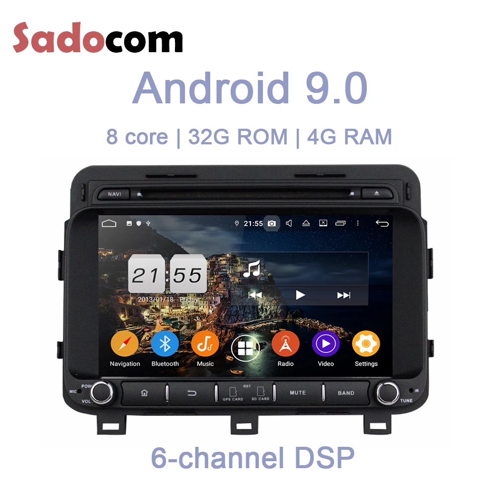 TDA7851 Android 9 0 для kia K5 OPTIMA 2014 2015 4 ядра 2 Гб RAM BT Wifi 4G GPS navi карта Мультимедиа DVD плеер