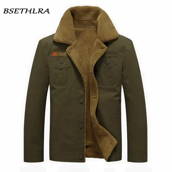 

Jackets Men Autumn Winter 2020 New Casual Overcoats Thick Windbreak Army Military Fur Mens Jacket Male Outwear Coat EU Plus Size