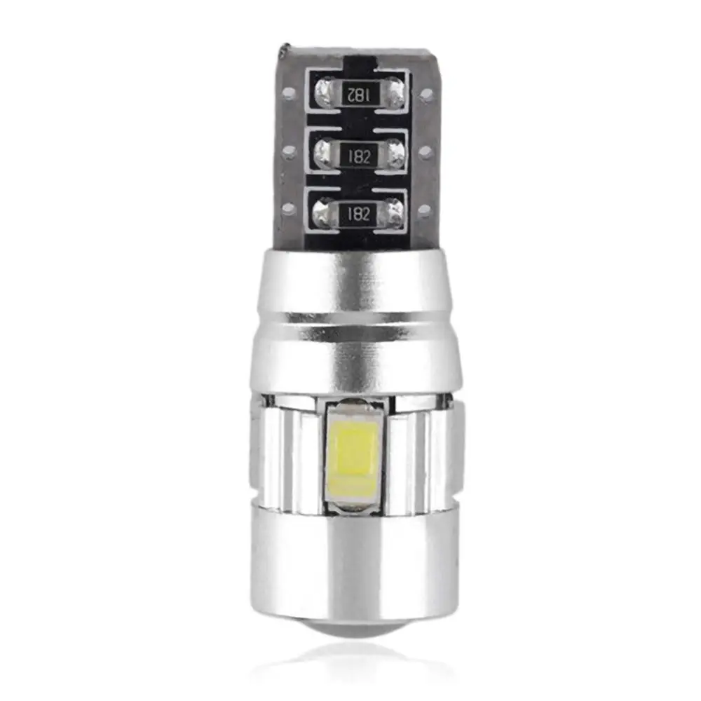 10 PCS CANBUS ERROR FREE 5630 Projector Lens 6SMD Bulbs W5W 194 168 White Long Lasting Led Lamp 50000 Hour Signal Lamp