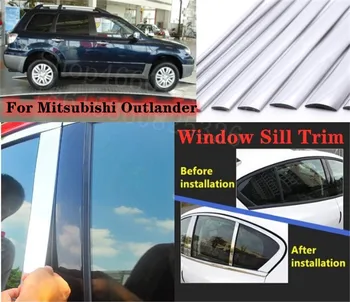 

Puou high-quality Car Full Window Pillar Trim Cover Stainless Steel Chrome Decoration For Mitsubishi Outlander 2013 Car Styling
