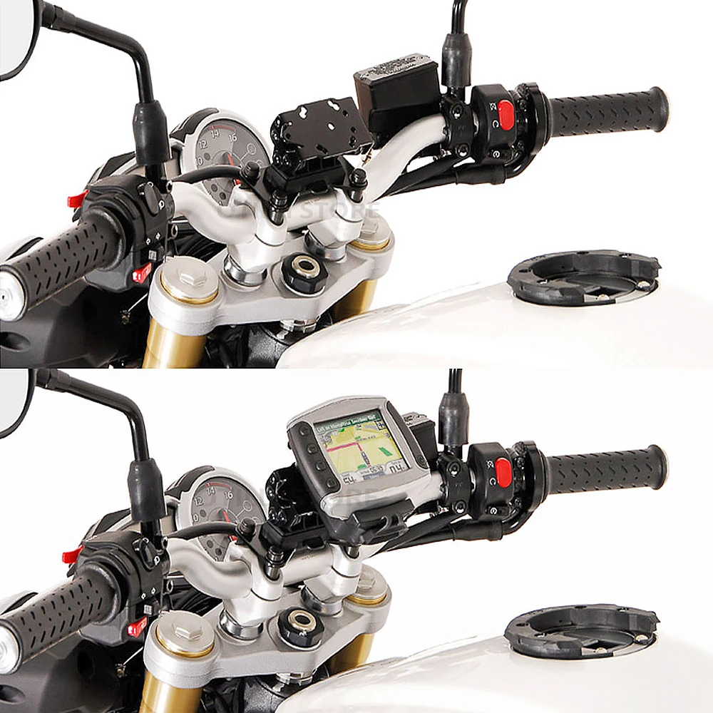 Navigation Platte Halterung Für KTM 1290 ADV Adventure SUPER S R - 22mm Handy & GPS Halterung, Schwarz, Aus Edelstahl & Kunststoff